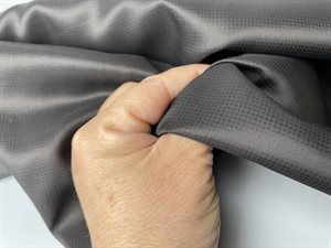 Acetat / viscose foer - sortbrun med små tern
